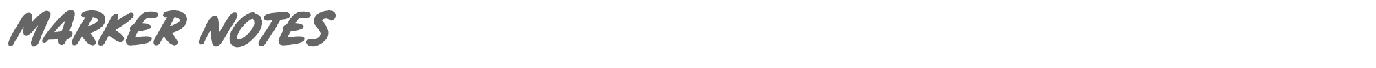 Marker Notes Marker Notes Italic.ttf font preview